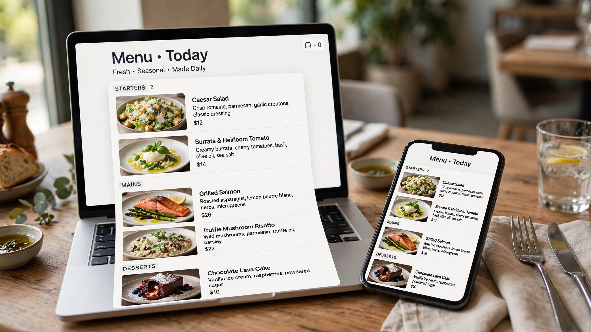 Restaurant On-Page SEO: A Complete Guide to Ranking Higher 2 restaurant menu table