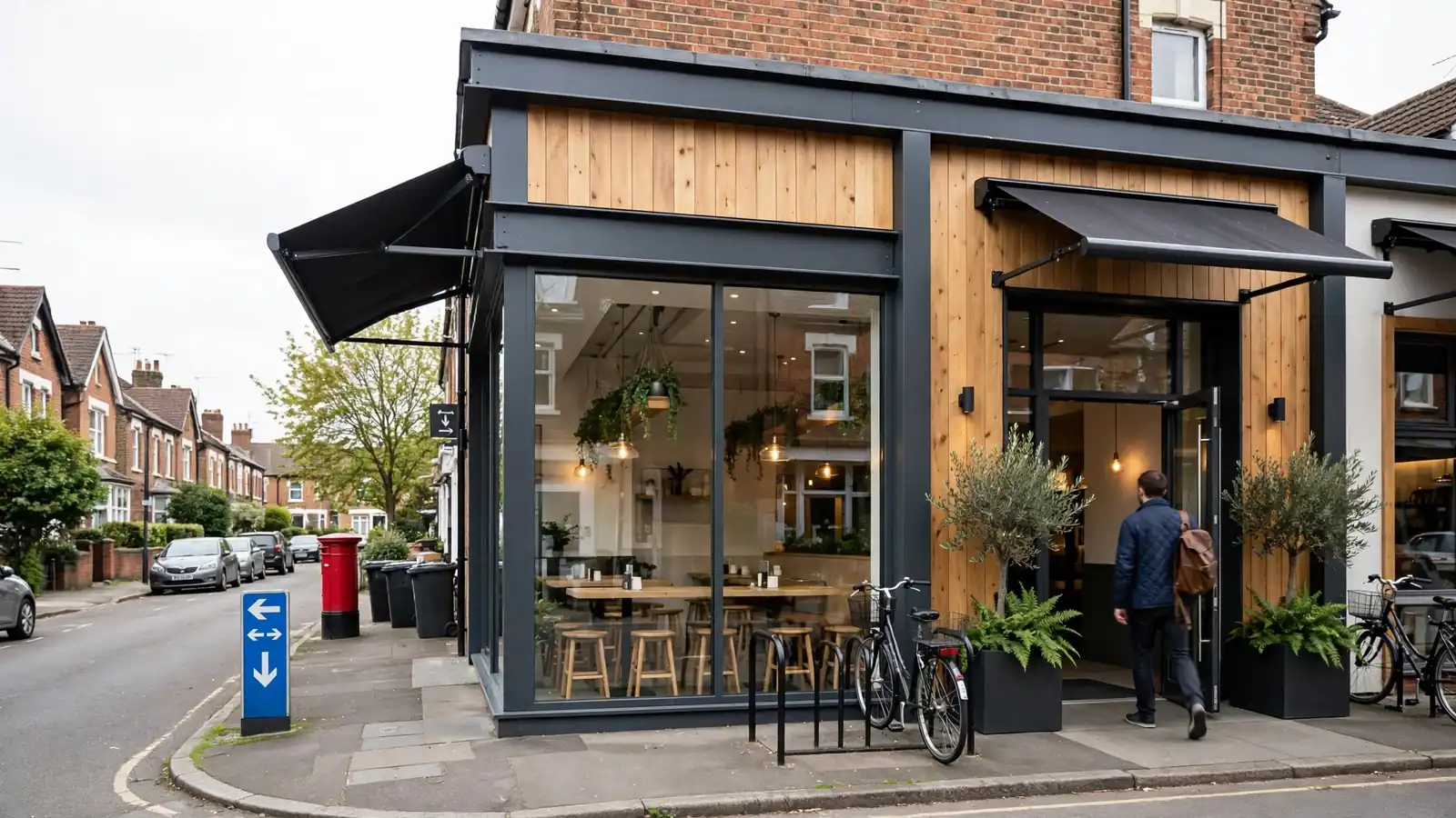 Home 1 Modern restaurant storefront on a Harrow high street